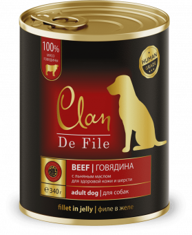 Купить Clan De File Beef Adult Dog Говядина в желе для собак 340 г