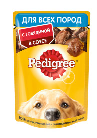 Влажный корм на zoomaugli.ru Pedigree с говядиной в соусе для собак 100 г